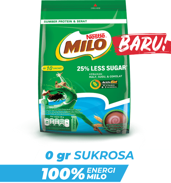 milo less sugar