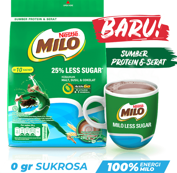 milo less sugar