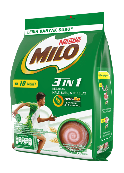 Produk MILO 3in1 Polybag 10x35g
