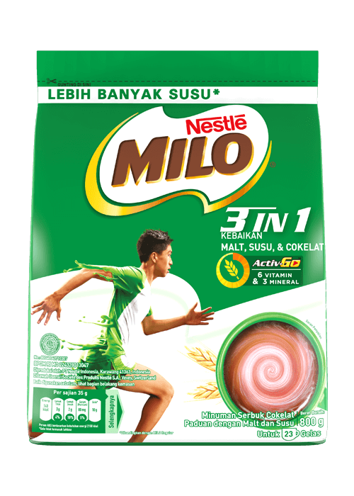 produk milo 3in1 pouch 800g