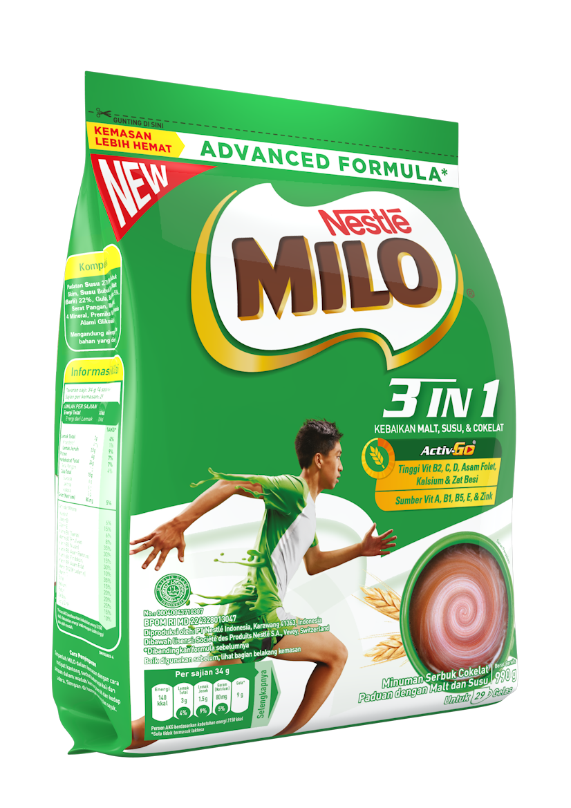 produk milo 3in1 pouch 990g