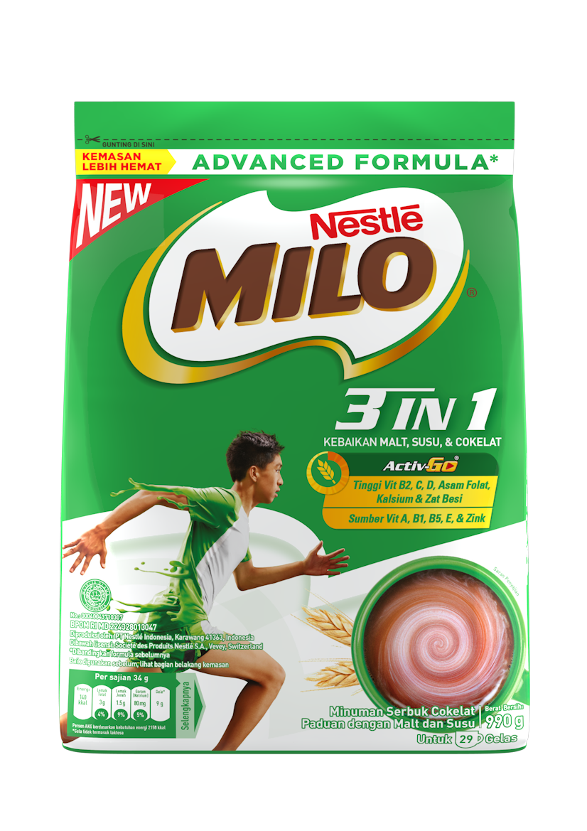 produk milo 3in1 pouch 990g
