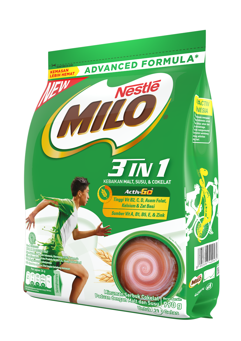 produk milo 3in1 pouch 990g