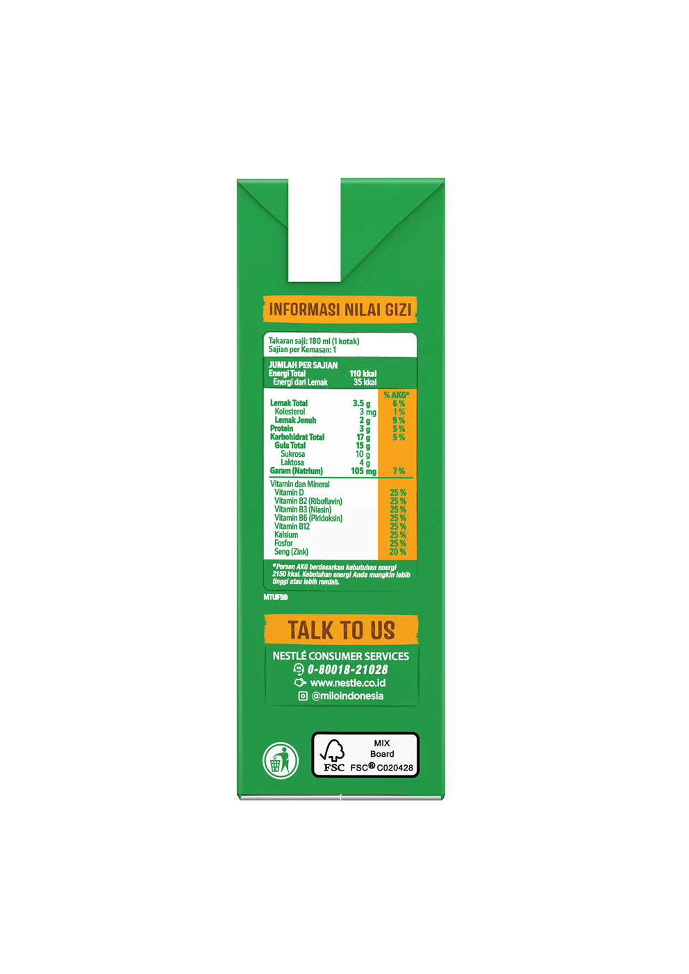 MILO NutriActiv Choco Sereal Multigrain 180ml