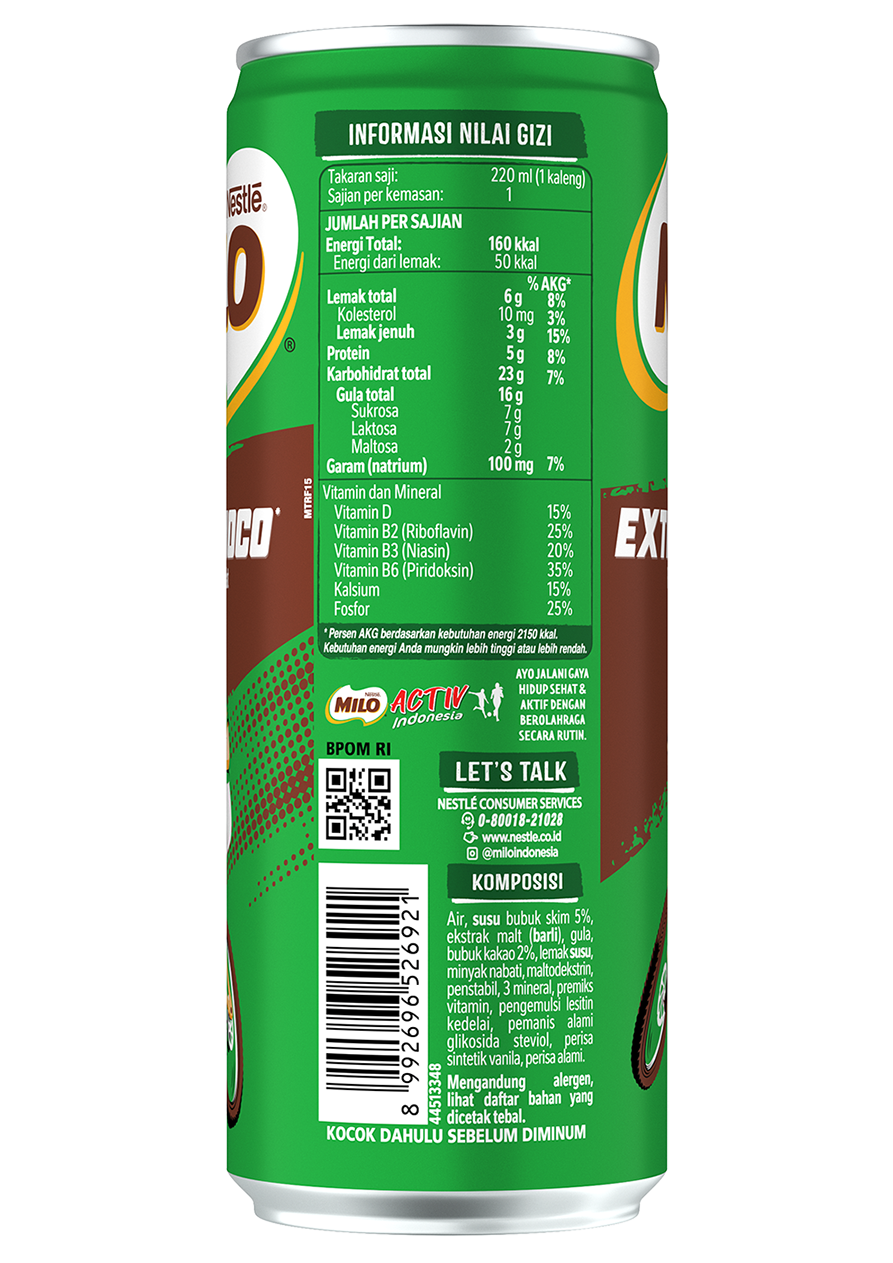 MILO KALENG Extra Choco 220ml