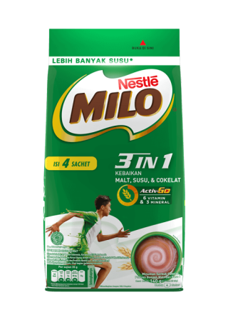 Produk MILO 3in1 Polybag 4x35g