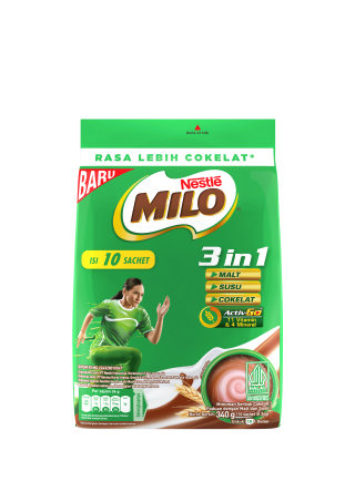 Produk MILO 3in1 Polybag 10x34g